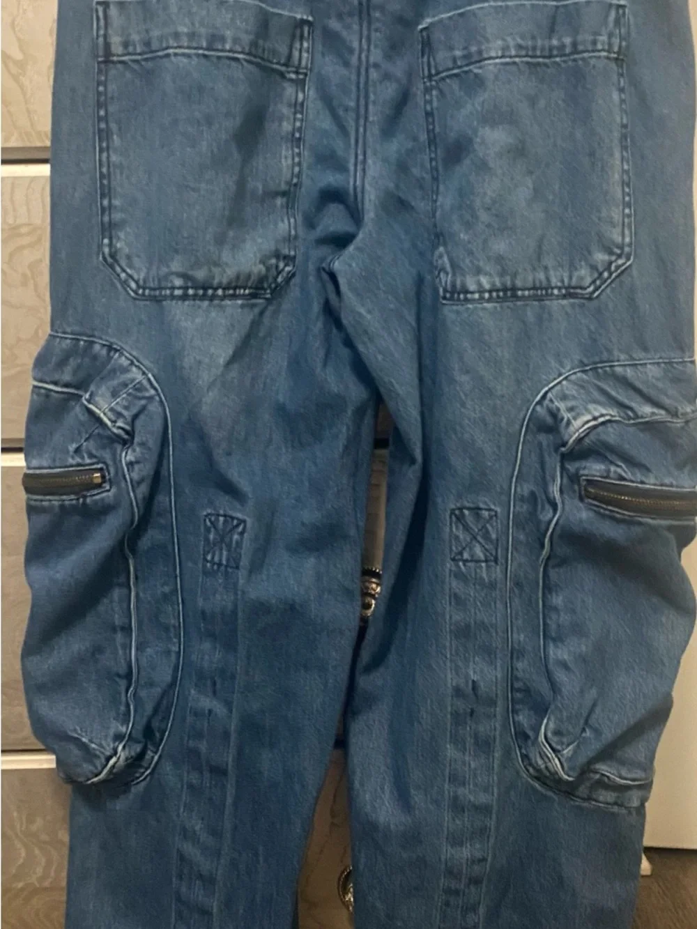 Fashion Nova Cargo Jeans size 15 (XL Junior) - Picture 3 of 5